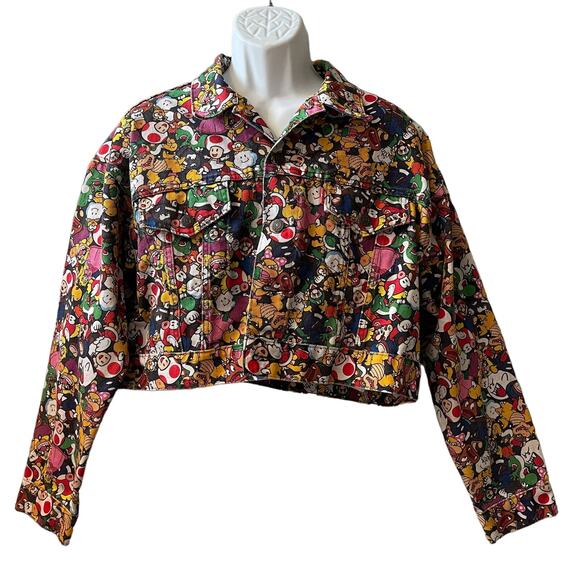 Levi's X Super Mario Special Edition Cropped Trucker Jacket Size XL - Picture 4 of 11